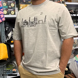 تیشرت طرح KEEP IT SIMPLE رنگ ملانژ